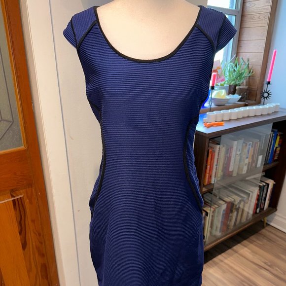 Express - Navy Blue Bodycon Dress - Picture 1 of 2